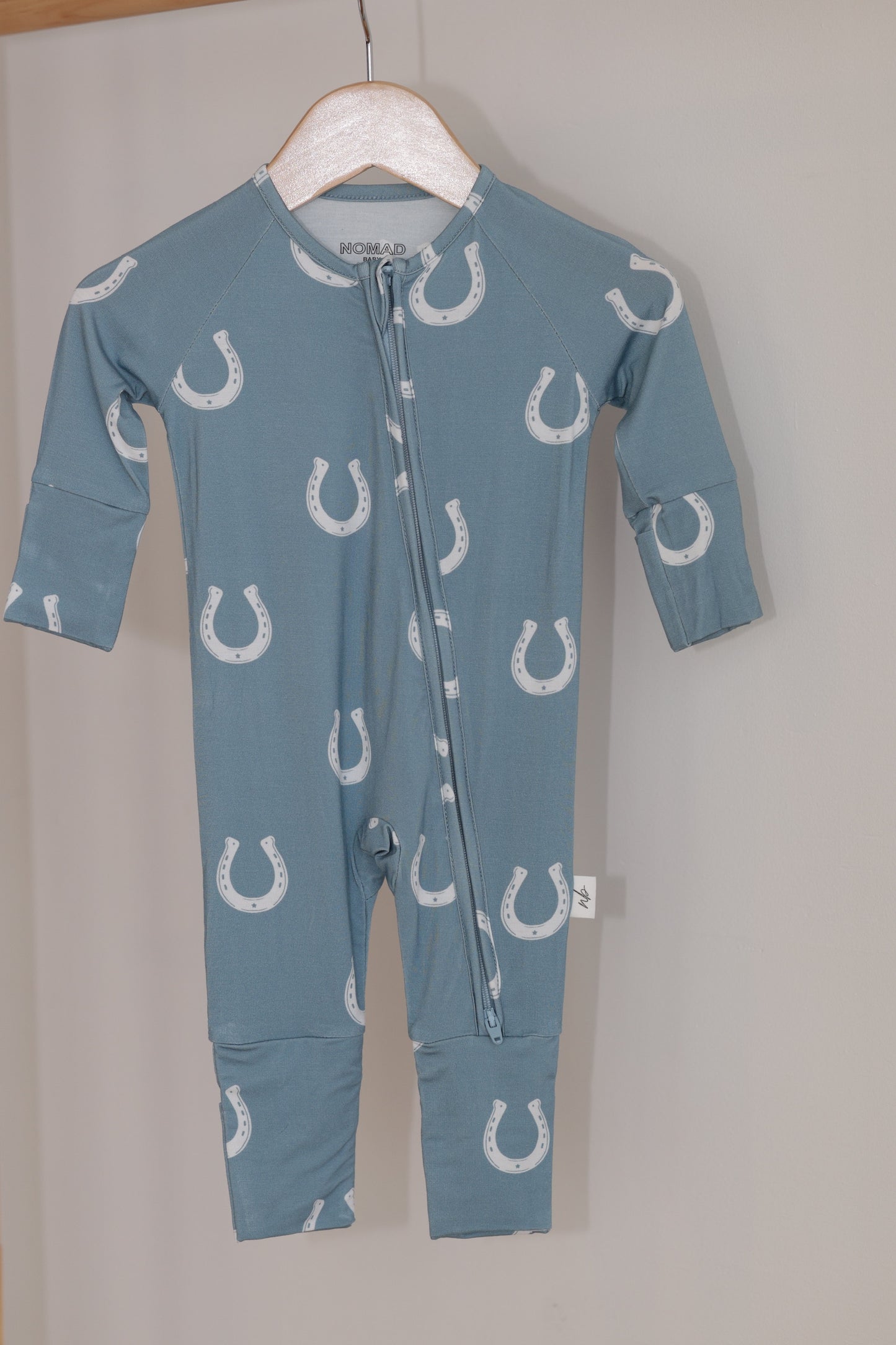 Cowboy Zipper Onsie -MISLABELED