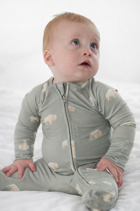 Bison Zipper Onsie