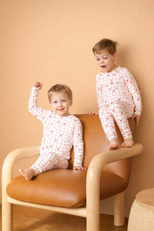 XOXO Checkerboard Two Piece Pajamas