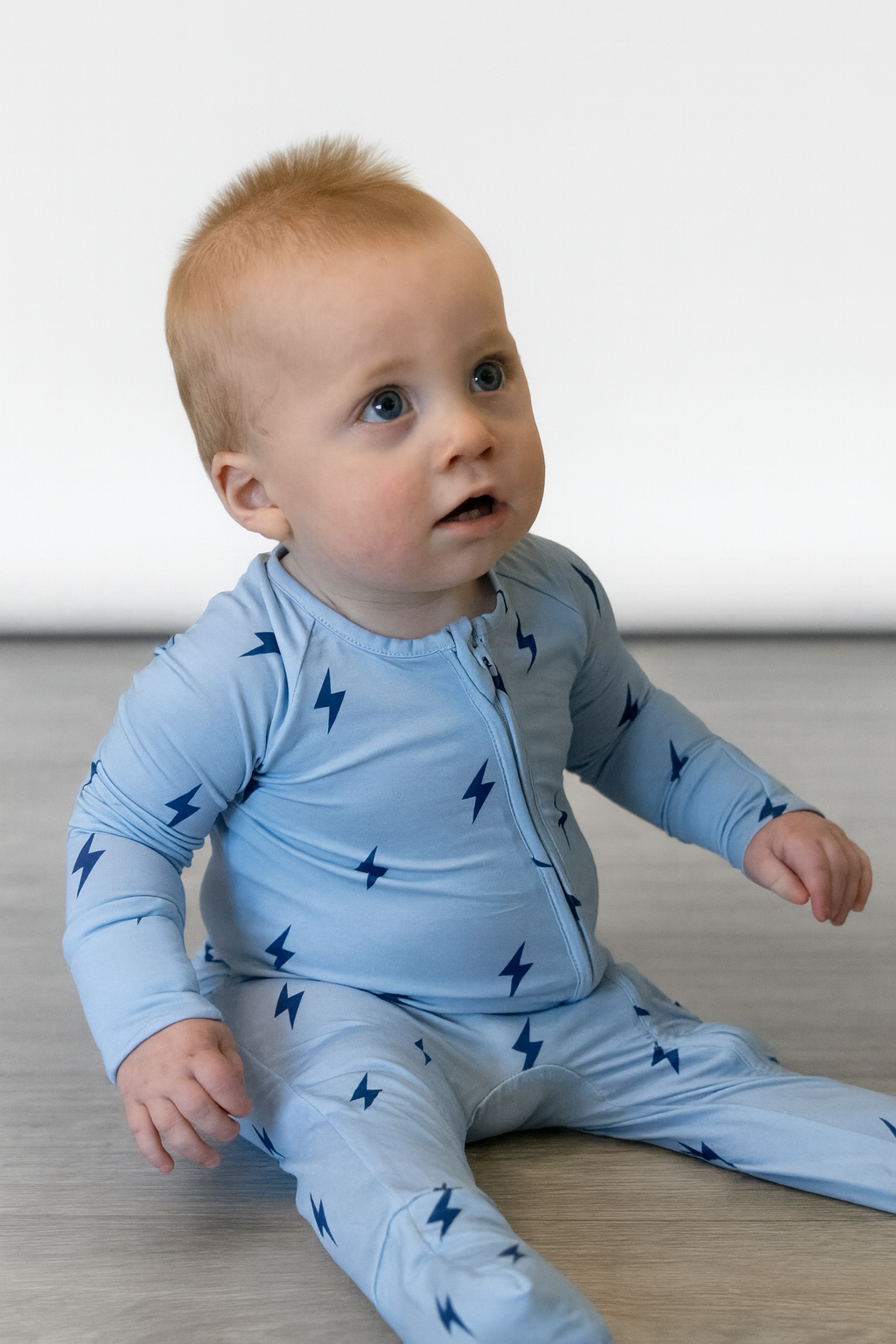Lightening Bolt Zipper Onsie