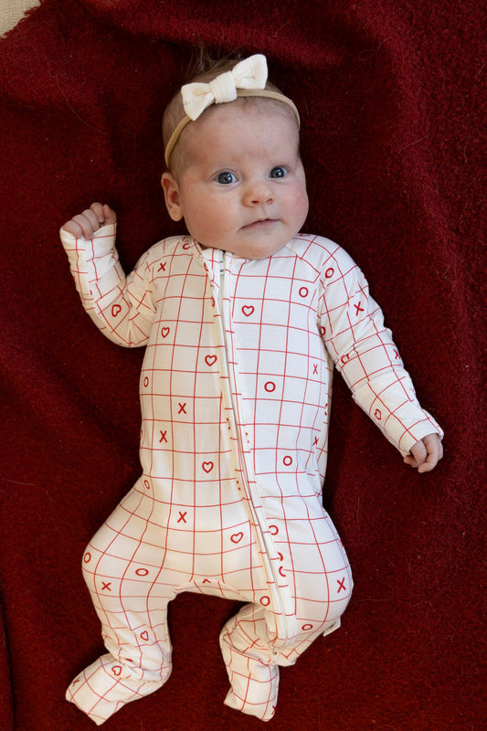 Valentine's Day Zipper Onsie