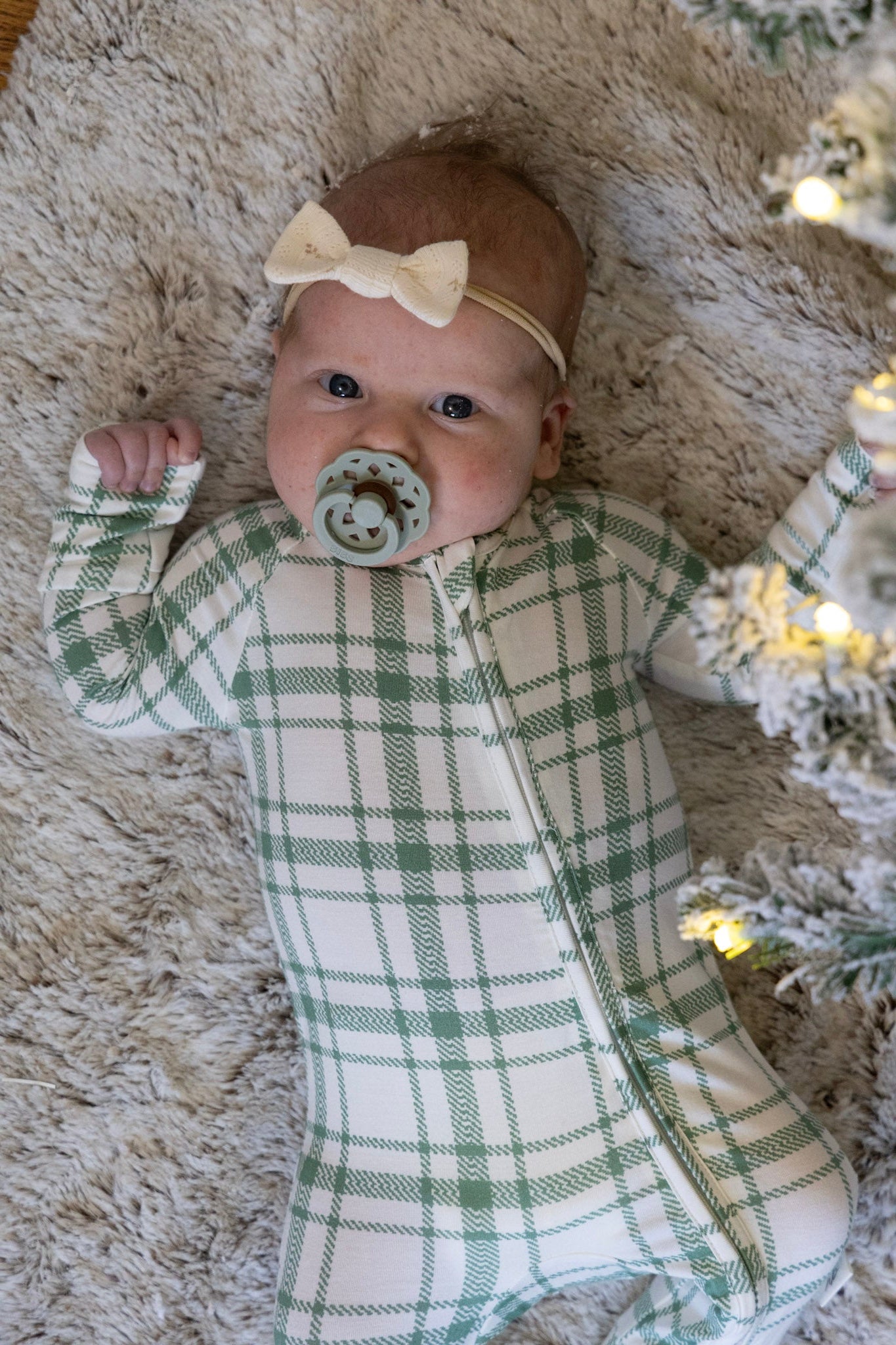 Plaid Zipper Onsie