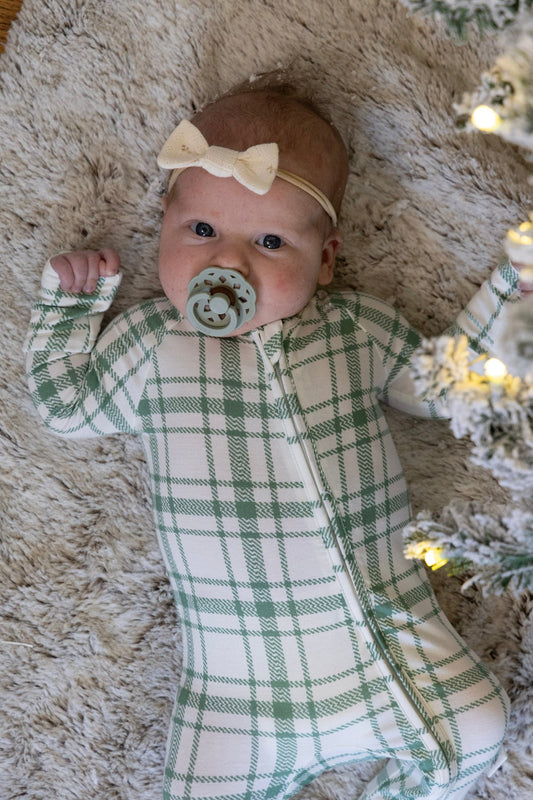 Plaid Zipper Onsie
