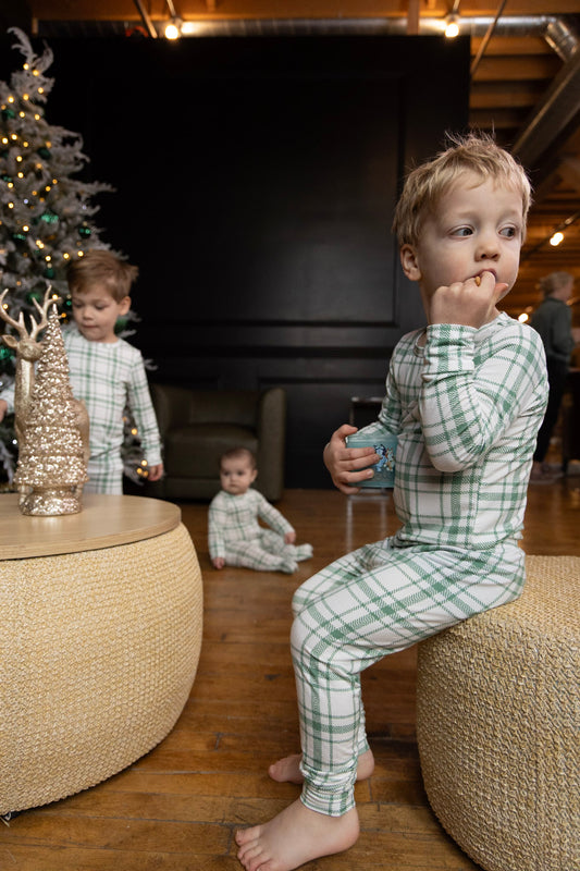 Plaid Two Piece Pajamas