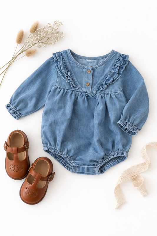 Denim Bubble Romper