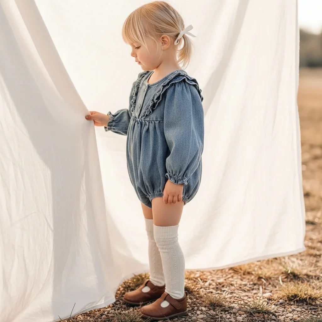 Denim Bubble Romper