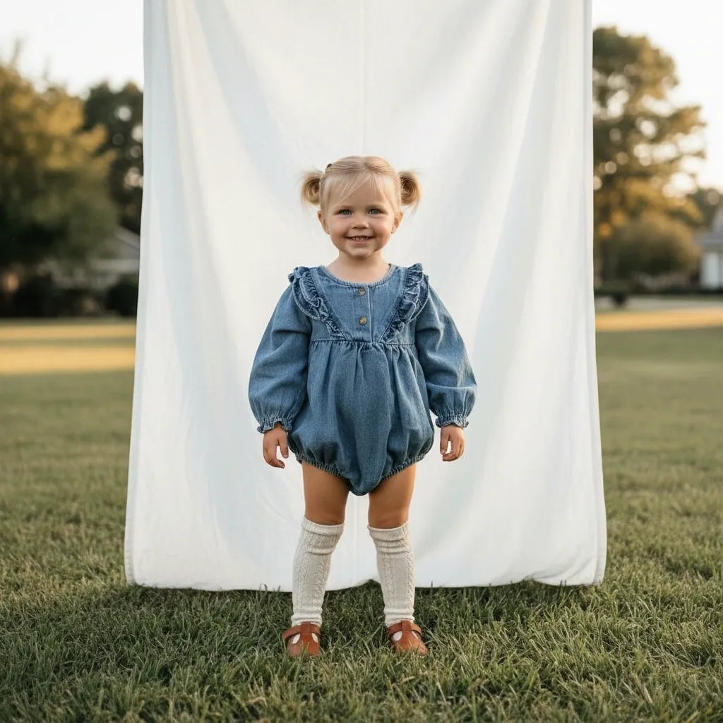Denim Bubble Romper